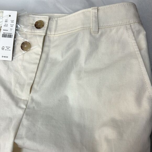 J. Crew CC447 Full-length wide-leg trouser in cotton blend NWT size 0 - Picture 5 of 11